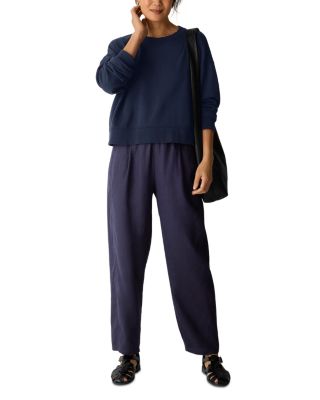 Linen Ankle Pleated Lantern Pants