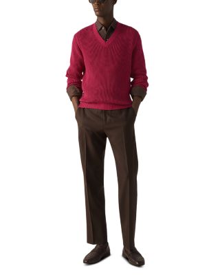 Cotton and Silk V Neck Shirt