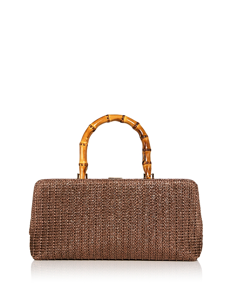 Aqua Medium Raffia Crossbody Bag - Exclusive