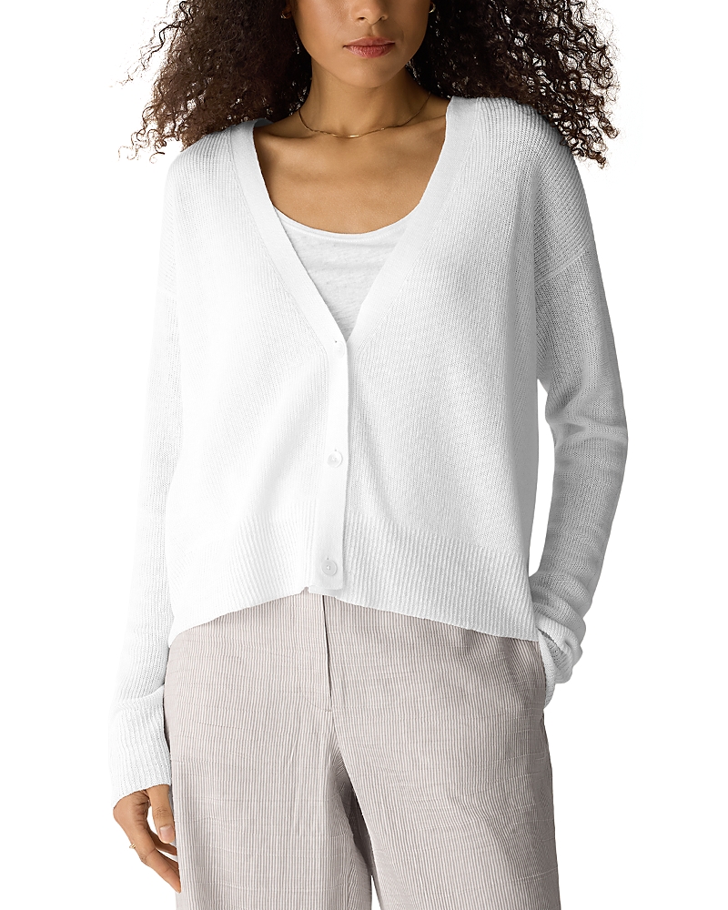 Eileen Fisher V Neck Cardigan Sweater · L