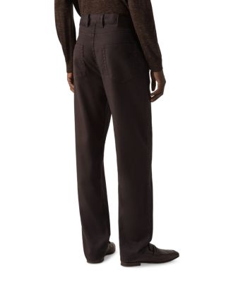 Slim Fit Stretch Cotton and Linen Roccia Pants