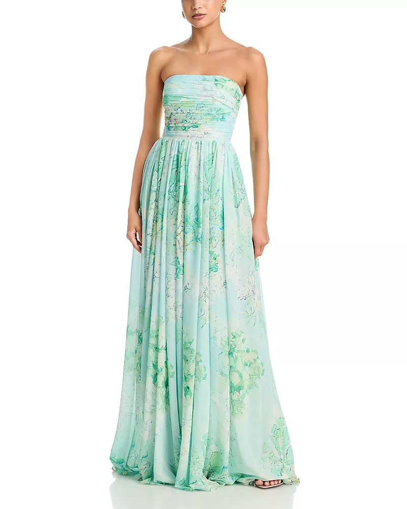 Sau Lee Camille Strapless Maxi Dress