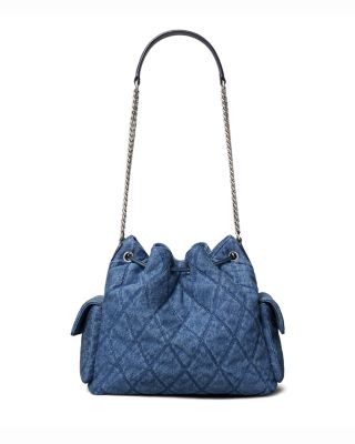 Charlie Quilted Denim Shoulder Bag
