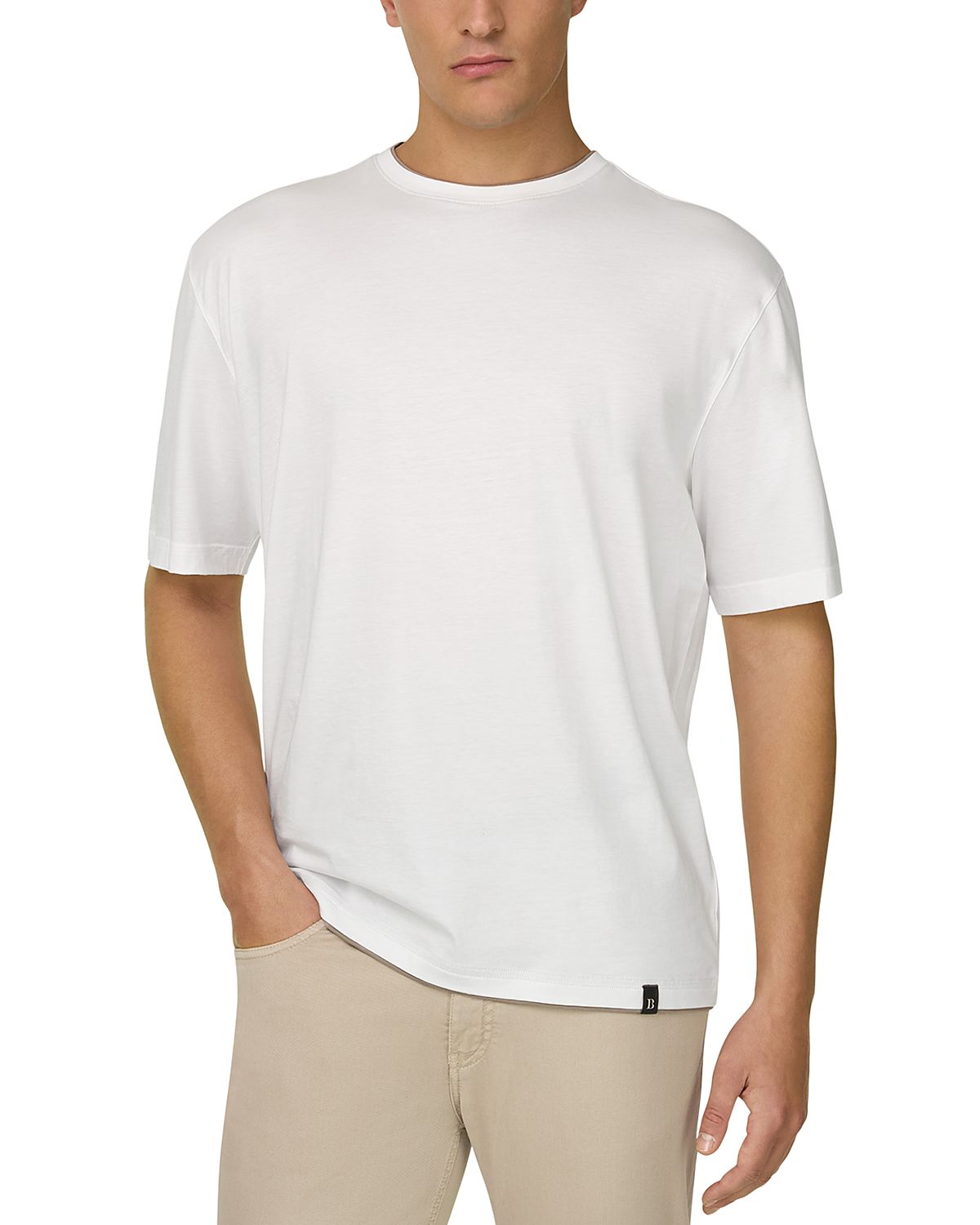 Boggi Milano Relaxed Fit Pima Cotton Crewneck T-Shirt