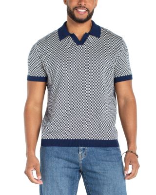 Short Sleeve Johnny Collar Sweater Shirt