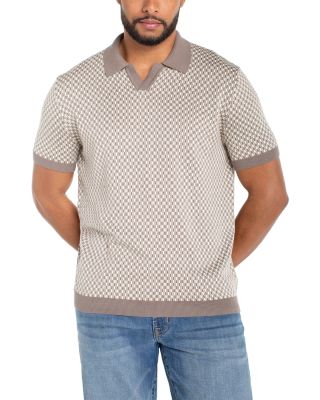 Short Sleeve Johnny Collar Sweater Shirt