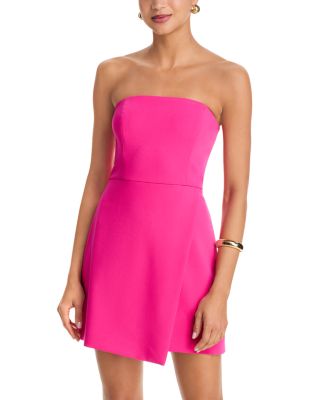 Whisper Strapless Slit Mini Dress