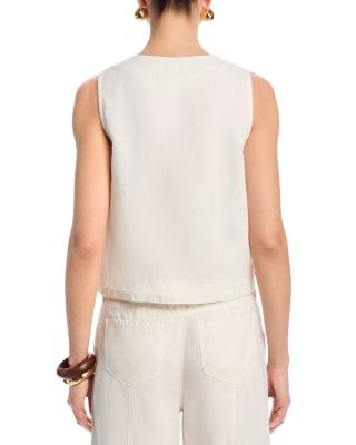 Foster Sleeveless A Line Linen Top