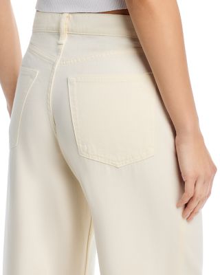 Andi Featherweight Wide Leg Ankle Jeans in Ecru