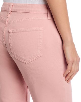 Blaine Low Rise Cropped Stovepipe Jeans in Misty Rose
