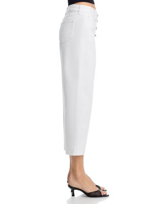 Liora High Rise Stovepipe Jeans in Blanc