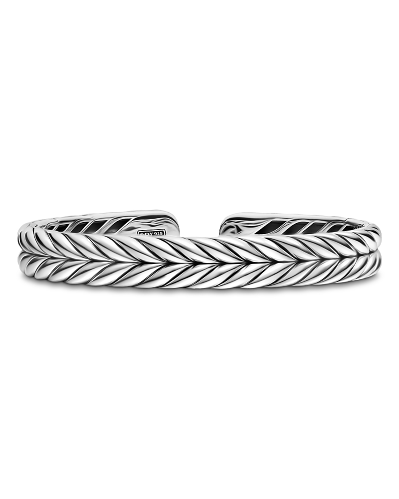 Men's Chevron Flex Bracelet in Sterling Silver, 10mm