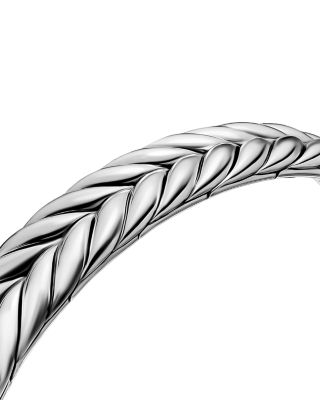 Men's Chevron Flex Bracelet in Sterling Silver, 10mm