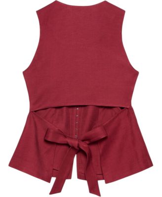  Women's Tailored Tie Back Waistcoat