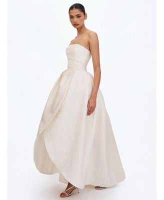  Tomika Jacquard Dipped Hem Wedding Gown