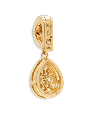 18K Yellow Gold Trisolina Pendant with Pave Diamonds