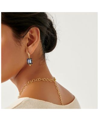 18K Yellow Gold Color Theory Multi-Gemstone & Diamond Drop Earrings