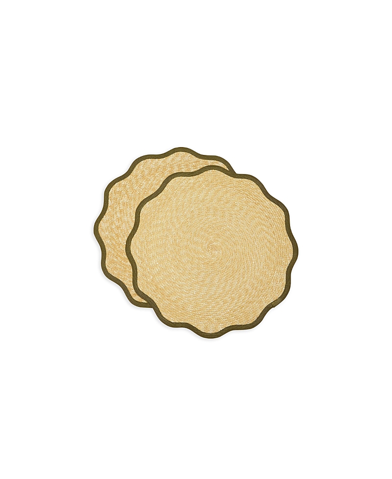 La DoubleJ Straw Cloud Placemats, Set Of 2 16"