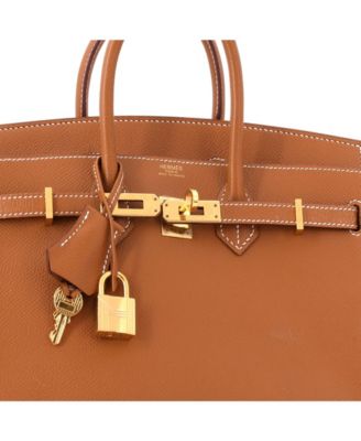 Birkin 25 Handbag Brown Epsom with Gold Hardware