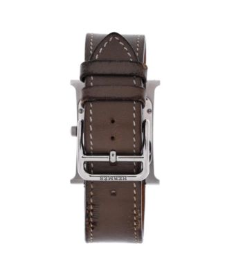 Heure H Quartz Watch in Stainless Steel and Leather 26mm