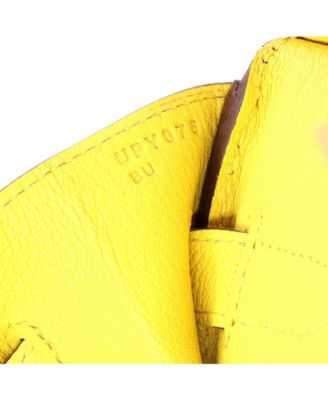 Birkin 30 Handbag Yellow Epsom with Palladium Hardware