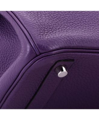 Birkin 30 Handbag Purple Togo with Palladium Hardware