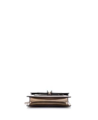  Small Serpenti Forever Square Shoulder Bag Metallic Leather