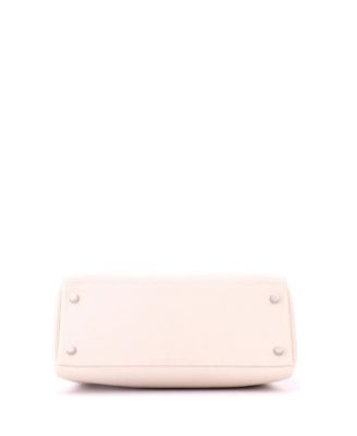 Kelly 28 Handbag Light Togo with Palladium Hardware