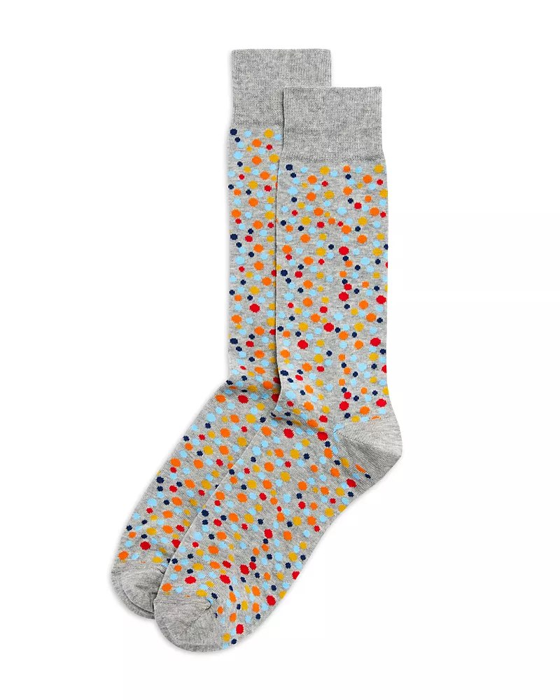 The Men's Store at Bloomingdale's Party Dot Crew Socks - Exclusive