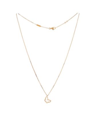  Sweet Alhambra Butterfly Pendant Necklace 18K Gold and Mother of Pearl, 15.5"