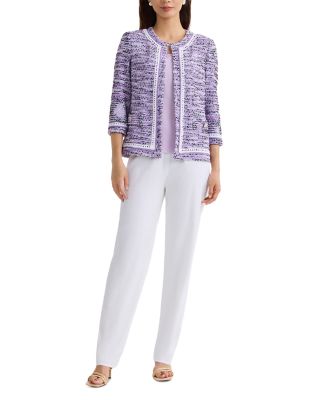 Wrinkle Resistant Eyelash Knit Jacket