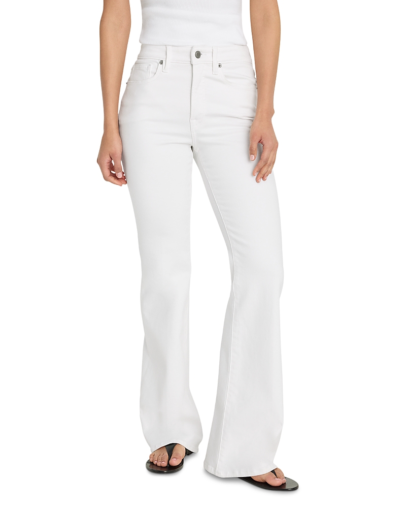 Good American Good Legs Flared Jeans in White001