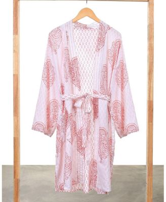  Women's Block-Printed Robe