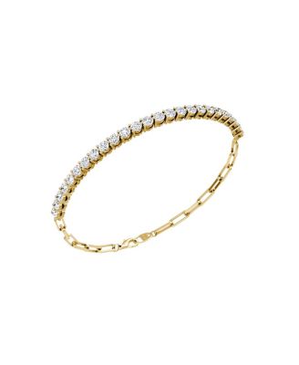  Paperclip Tennis Bracelet, Medium in 14K Gold, 2.4ctw Round Brilliant Lab Grown Diamonds