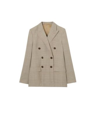 Check Wool Tailored Jacket