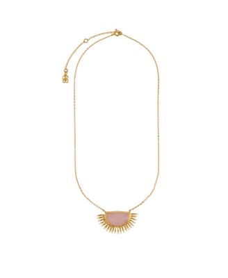 Women's Sunrise Rose Quartz Pendant Necklace