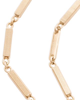 18K Yellow Gold Uomo Ridged Bar Link Bracelet