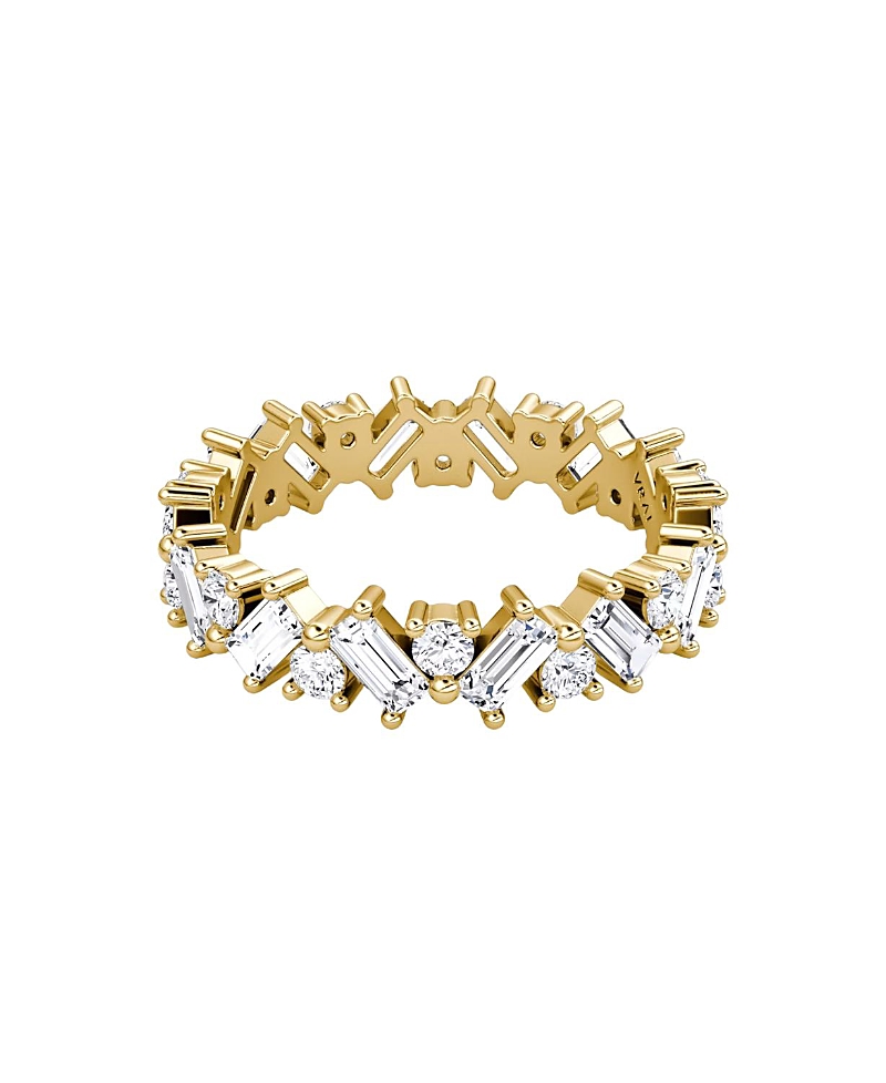 Vrai Mixed Shape Eternity Band in 18K Yellow Gold, 1.96ctw Lab Grown Diamonds
