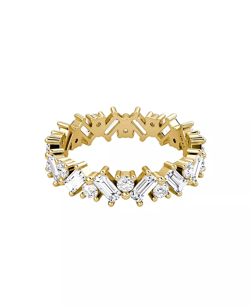Vrai Mixed Shape Eternity Band in 18K Yellow Gold, 1.96ctw Lab Grown Diamonds