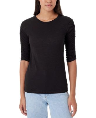 Goldie Lewinter Ruched Half Sleeve Tee