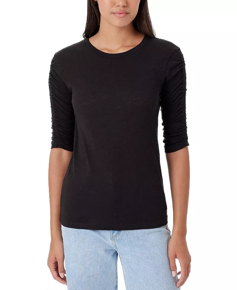 Goldie Lewinter Ruched Half Sleeve Tee