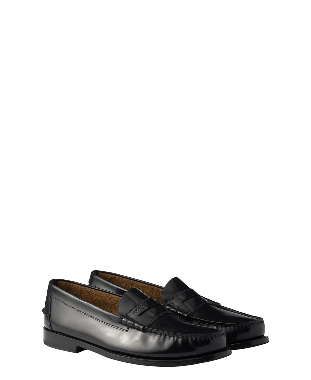 Prada Men's Brushed Leather Loafers