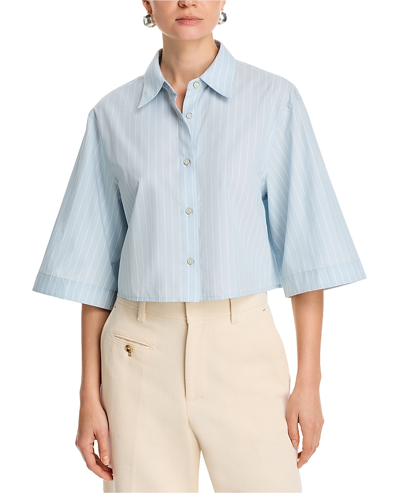 Helmut Lang Cropped Wide Sleeve Shirt