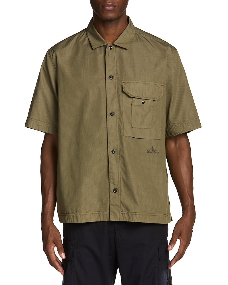 Stone Island Camicia Relaxed Fit Pocket Shirt
