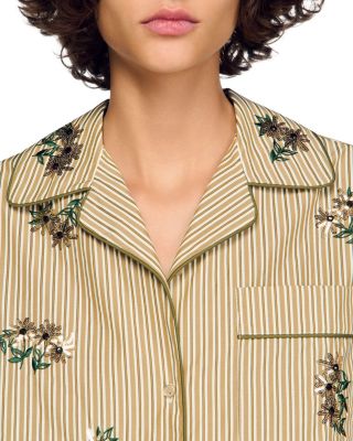 Nilla Embroidered Striped Shirt