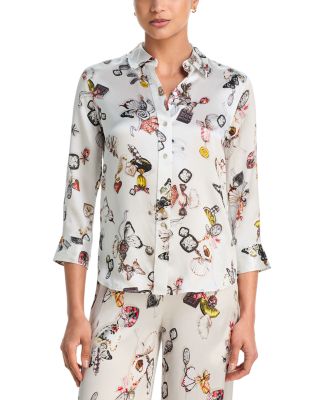 Dani Butterfly 3/4 Sleeve Blouse & Kima Butterfly Straight Pants