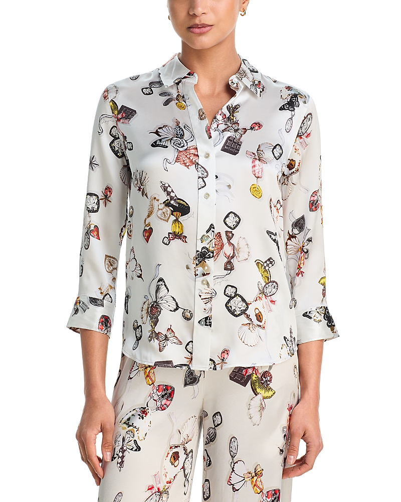 L'Agence Dani Butterfly 3/4 Sleeve Blouse