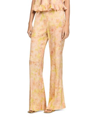 Floral Print Flowy Trousers