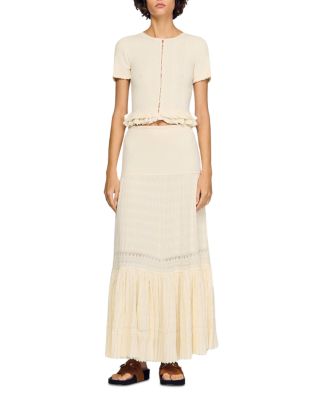 Arianna Ruffled Knit Cardigan