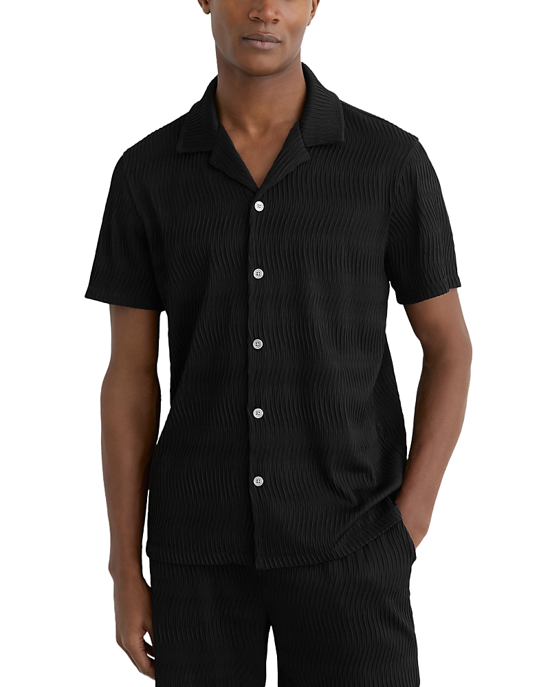 Reiss Aleo Textured Wave Cubano Shirt